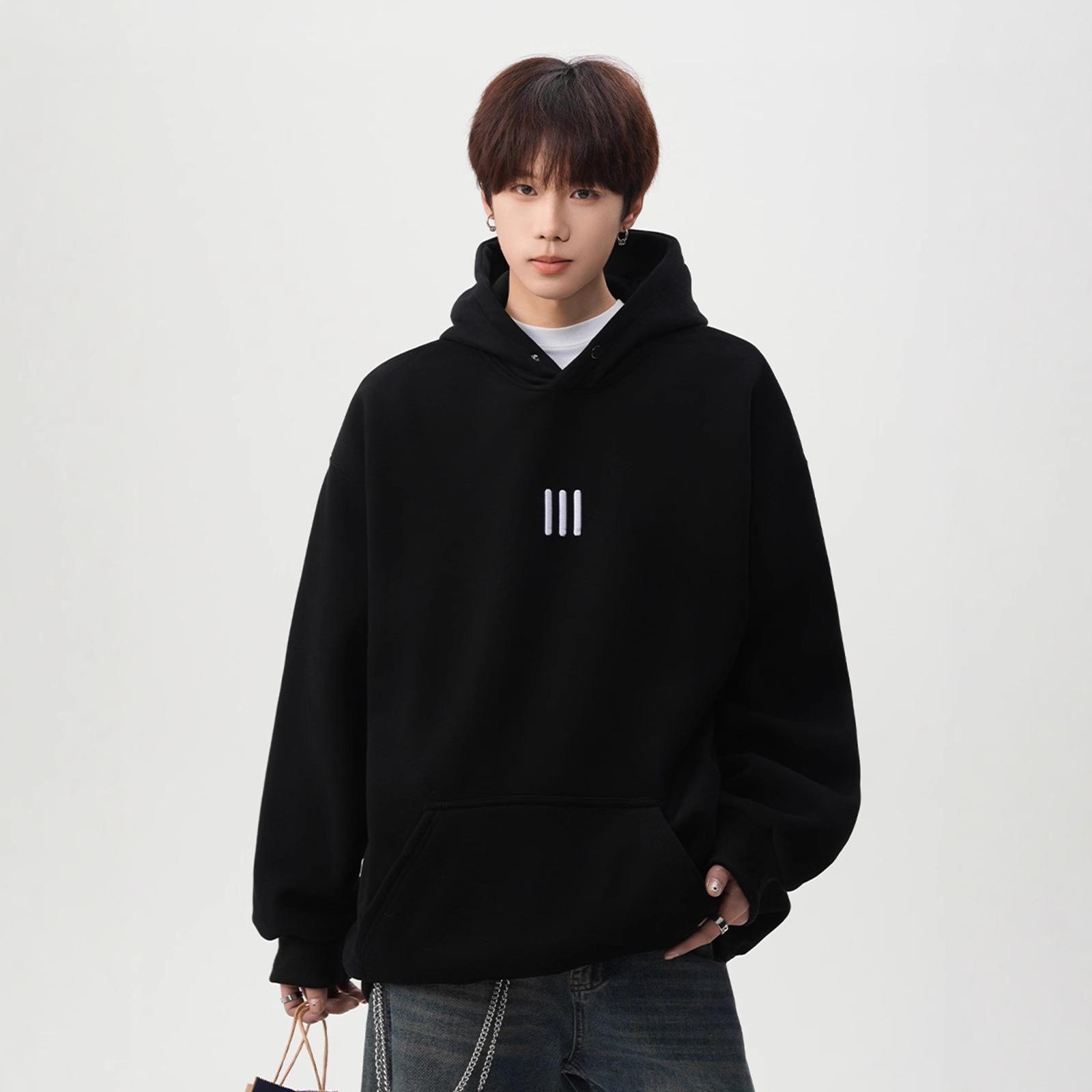 Unisex Retro High-End Heavyweight Hooded Sweatshirt – Trendy Winter Velvet-Lined Jacket XXXL