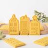 European Retro Architecture Cookie Cutters Amsterdam Buildings Shape DIY Biscuit Stamp Fondant Embosser Cake Decorating Tools