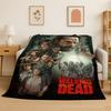 classic The Walking Dead Rick Daryl Horror TV Flannel Blanket Soft Warm Throw Blanket for Bedroom Living Room Bed Travel Picnic