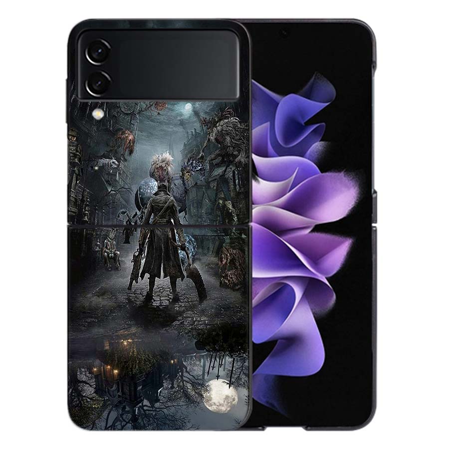 Bloodborne Game Phone Case For Samsung Z Flip 6 7 5G Galaxy Z Flip 5 4 3 5G Cases Shockproof Hard Cover TPU