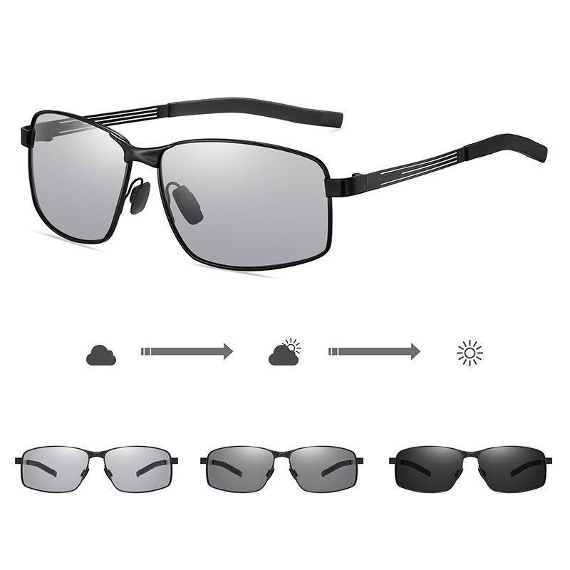 

AORON Солнцезащитные очки с металлической оправой, фотохромные, поляризованные, для активного отдыха, вождения, для мужчин и женщин