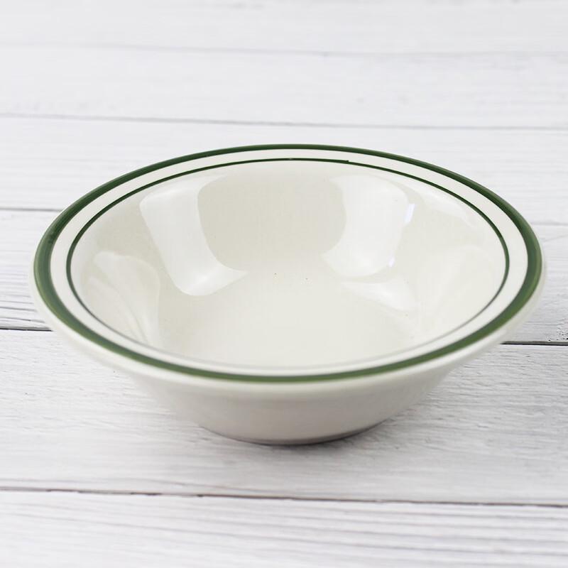

abay European Style Green Double Line Ceramic Bowl Set