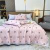 Edredón de Hielo de Seda de Verano Ropa de Cama Ligera de Satén Lavado Manta de Aire Acondicionado Tamaño Individual Queen