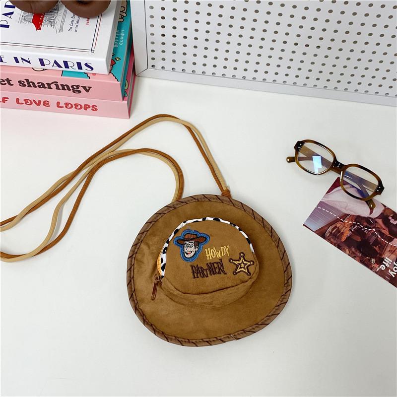 Color Solid Retro Woody Embroidered Plush Daypack With Soft Material Gift Giving