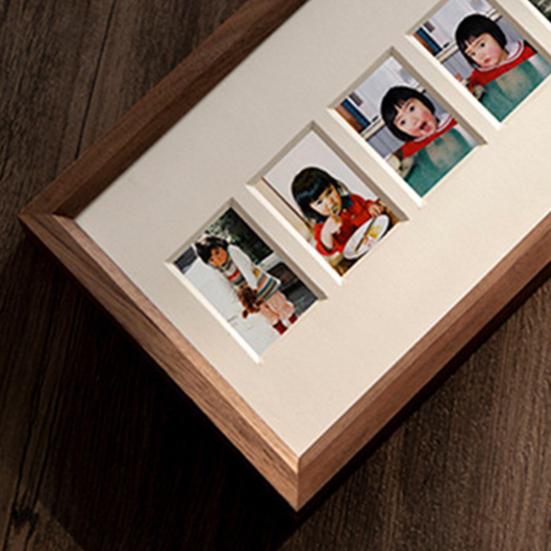 45950 Holes Photo Stand Mortise And Tenon Joint Black Walnut Picture Frame
