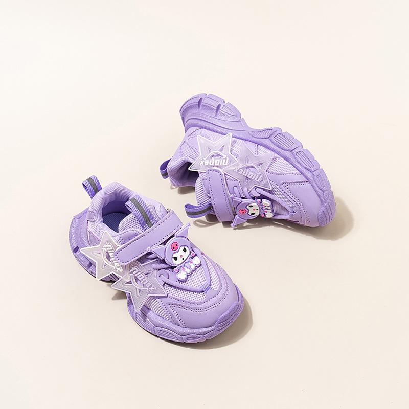Girls sports shoes cartoon fashion children's casual net shoes 2025 autumn new mesh breathable girl dad shoes