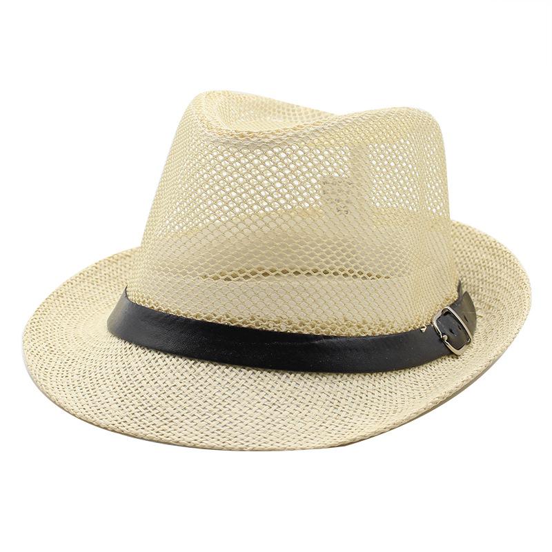 Panama Summer Straw Hat Sun Hat, Summer Sun Protection Travel Beach Woven Top Hat
