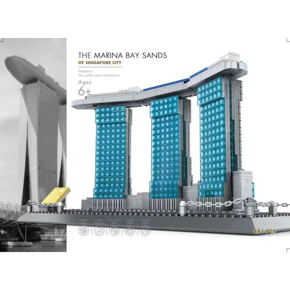 MOC World Famous Architecture Edifice Opera House Building Blocks Villa Savoye Bridge Tower Toy Children Birthday Christmas Gift