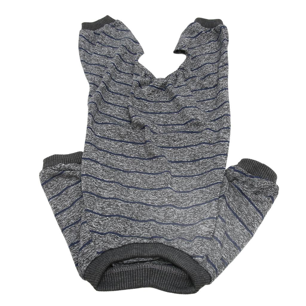 Striped Dog Pajamas Stylish Cute Summer Thin Soft Stretchable 4 Legs Puppy Jumpsuit for Dogs Cats