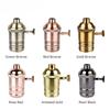 1/5PCS Vintage E26/E27 Retro Vintage Edison Industrial Light Bulb Lamp Holder Socket With Switch Copper Pendant Lamp Holder