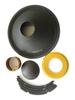 Speaker Parts Kit: Tweeter, Woofer, Spider, Cone, Dust Cap, Diaphragm, Voice Coil, Gauge, Glue (Black/Yellow/White)