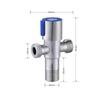 LANGZHIWEN 304 Stainless Steel Multi-Outlet Angle Valve