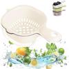 Dual-Layer Drain Basket with Ergonomic Handle Large Capacity BPA Free Multi-Purpose Fruit