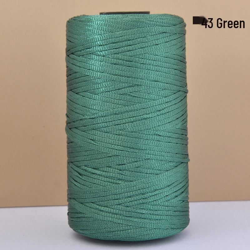 Hand-Woven Mercerized Cotton & Linen Ice Silk Yarn for DIY Crochet Bags, Hats, and Cushions