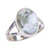 Natural Aquamarine Gemstone Handmade 925 Solid Sterling Silver Ring Size 6 H1H04