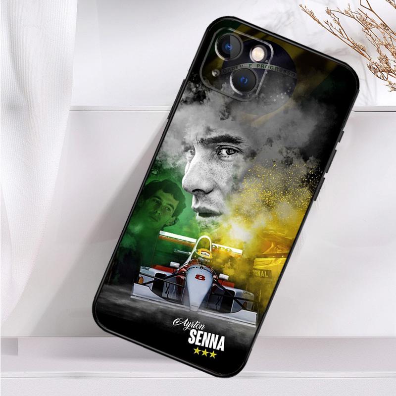 Ayrton Senna F1 Racing Phone Case For iPhone 14 13 12 11 16 15 Pro Max Plus Mini 7 8 X XR XS Max Soft Cover
