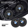 2pcs Car Coasters Water Cup Holder Pads Cup Slot Non-Slip Mat For E46 E39 E90 E60 E30 F10 F11 F20 F30 G20 G30 X1 X3 X5 Z4