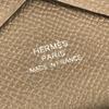 HERMES Two fold Calvi Duo Card Case Wallet coin purse Epsom Etoupe gray Unused