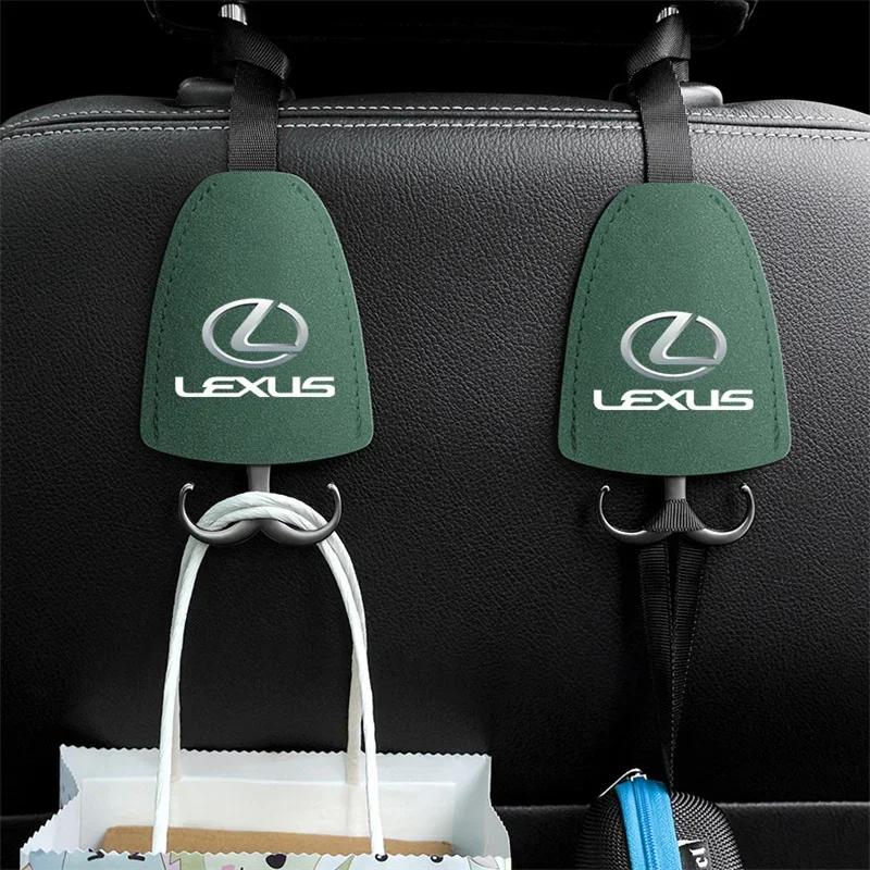 6 Colors Suede Car Interior Seat Back Hook Hanger Rear Seat Hidden Storage Bags Holder Styling Accessories
