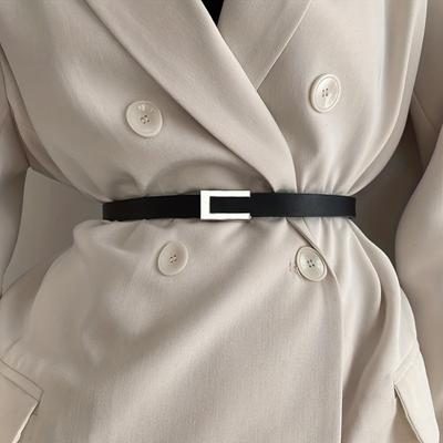 Belt Women's Decorative Waist Decoration Black All-matching Suit Coat Foreign Style Fashionable Retro Small Ins Style Belt