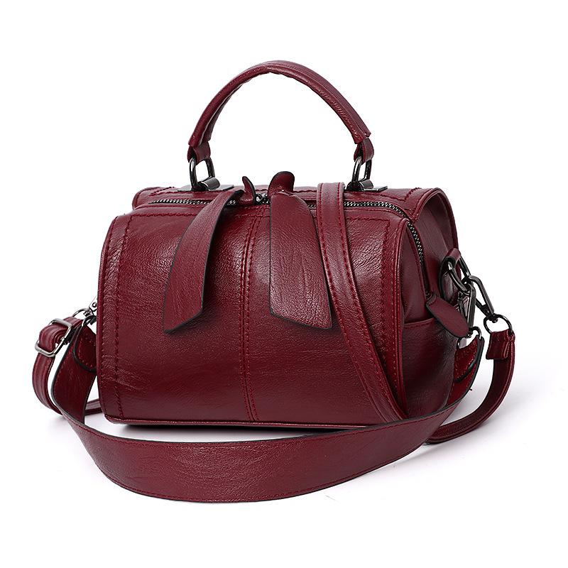Women's 2026 Korean Winter Fashion Soft Leather Handbag: Shoulder & Crossbody Bag