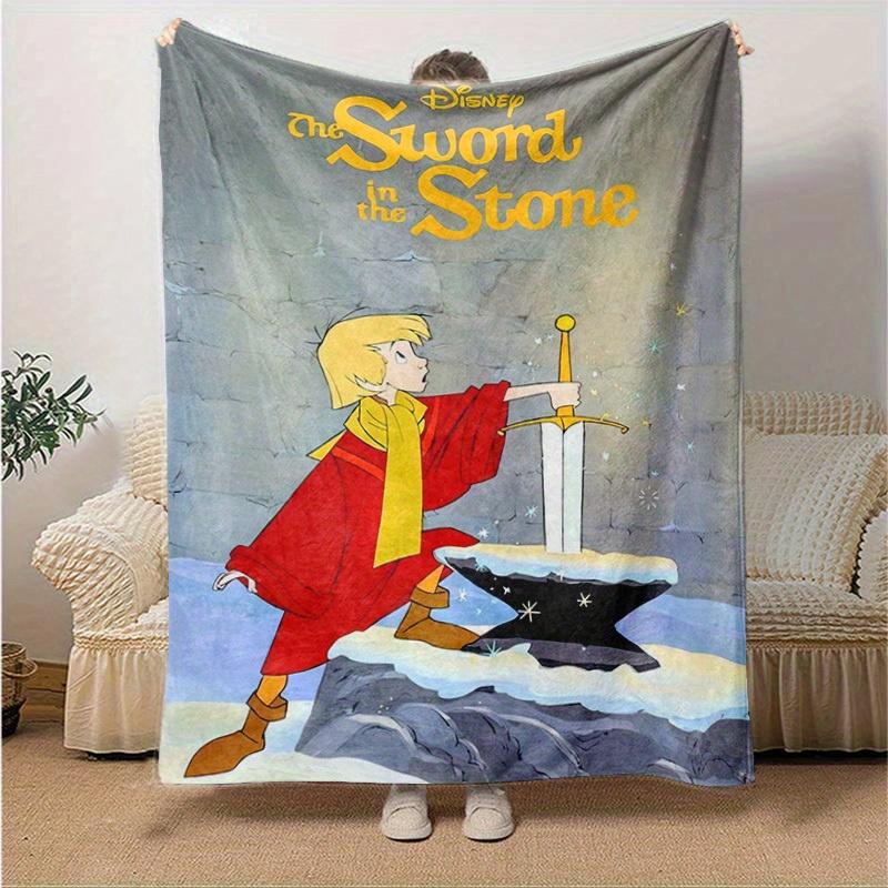 1pc, Disney The Sword in the Stone Blanket,Home Decorative Throw Blanket, Couch Cover, Outdoor Blanket, Gift