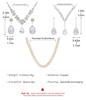Luxury Teardrop Necklace & Earrings Set: Bridal & Evening Diamond Jewelry