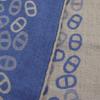 Great HERMES Scarf  Bicolor Scarf Blue Light Brown Cashmere Mens Used
