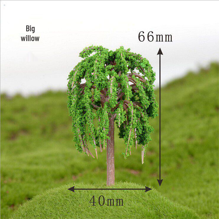 Decorative Miniature Trees & Succulents for Landscaping: Mini Fruit, Willow, Golden Leaf Trees, Moss Micro Landscape DIY Materials