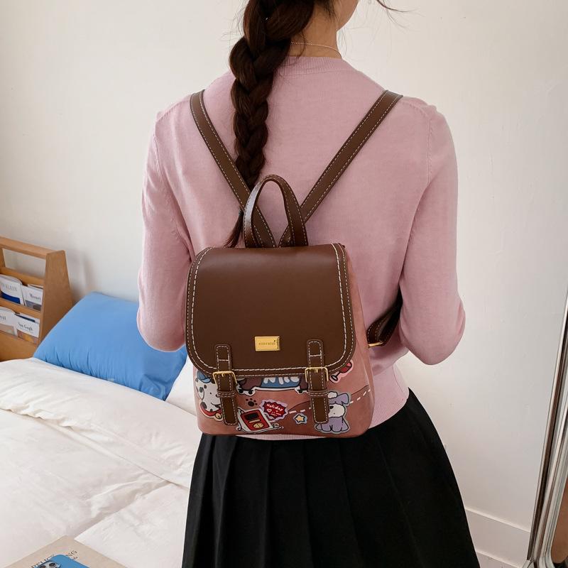 Schoolbag1011 New Versatile Large Capacity Backpack College Student Commuter School Bag Korean Vintage Backpack Female
