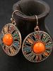 2 Stück Retro Bohemian Stil kreisförmige geometrische Damenohrringe für den Urlaub und personalisierte weibliche Accessoires
