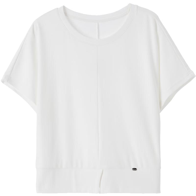 Betu Women s Slit Hem Slim Fit T-Shirt M белый