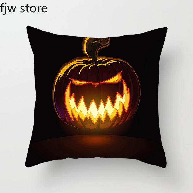 Halloween Decoration Pillowcase Pumpkin Ghost Face Party Sofa Cushion Cover Bedroom Home Decor 45x45cm