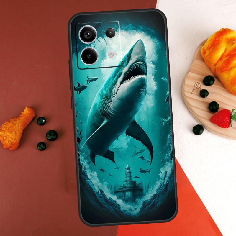 Whale Shark Dolphin Case For Xiaomi Redmi Note 14 13 Pro 9 10 11 12 Pro 10S 11S 12S Redmi 13C 10C 12C 14C Coque