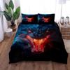 Dangerous Dragon Duvet Cover Set EU Single Double King US Twin Full Queen Size Bed Linen Set  Cute Duvet Cover Bed