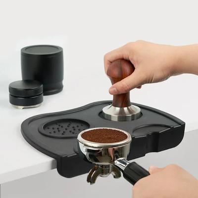Silikonowa Antypoślizgowa Mata Pod Tamper do Espresso Stacja do Ubijania Uchwyt Narożna Podkładka Biuro Kawiarnia Bar Narzędzie Baristy