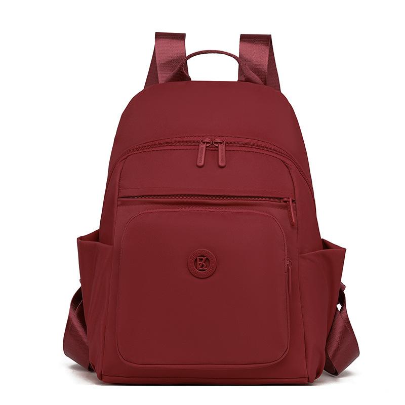 Schoolbag1011 New Women's Backpack, Nylon Cloth, Korean Style, Fashionable, Minimalist, Large Capacity, Multifunctional Casual Travel Backpack