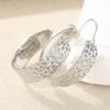 Vintage Prägnante Versilberte Breite Kreis Creolen für Damen Punk Stil Hängeohrringe Party Schmuck Accessoires