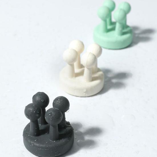 Sticky Hook No Punch with Four-Claw Design Hook Silicone Soft Claw Mold-Free Adhesive Hook for Bathroom And Desktop
