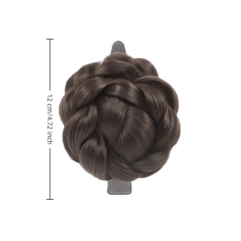 Synthetic Claw Clip Duckbill Clip In Messy Hair Bun Braid Meatball Head Ponytail Hairpieces For Women Party Styling Accessories