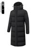 Men's Long Sports Down Coat - Over-the-Knee Winter Jacket for Students