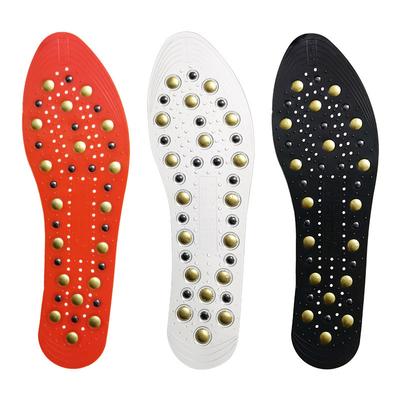 Solette per agopressione magnetica, solette massaggianti Earthy Gold, solette traspiranti magnetiche Stay Fitness, solette per massaggio dei punti di agopuntura dei piedi, solette per riflessologia plantare
