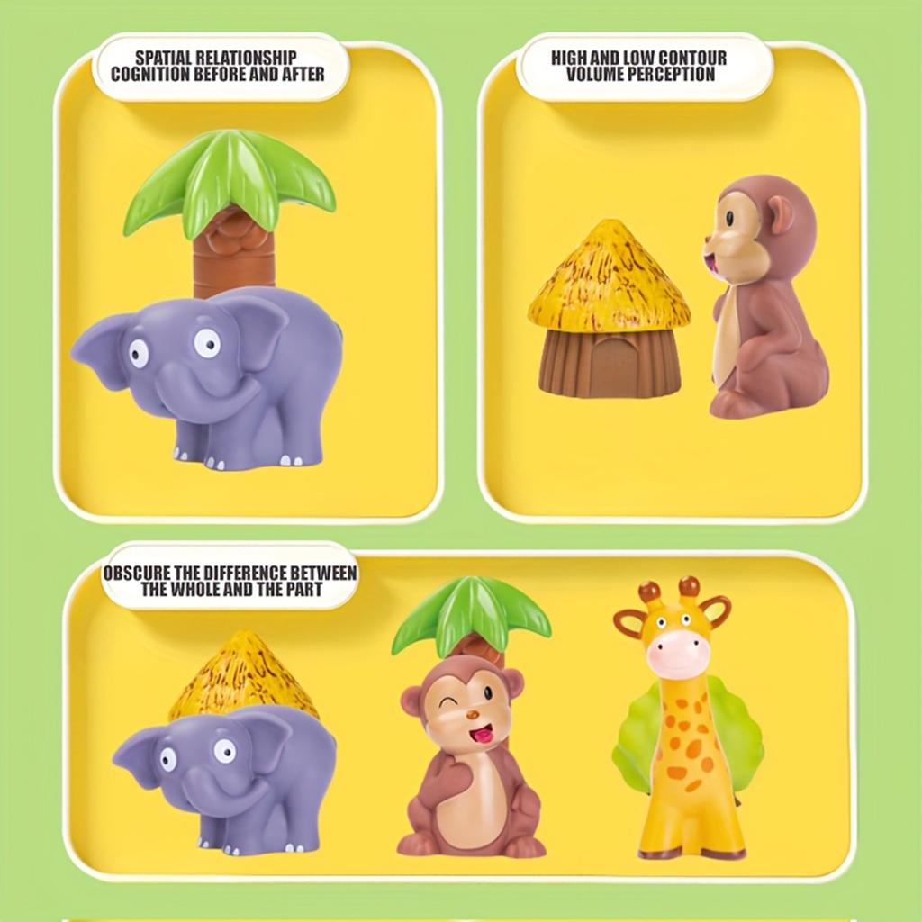 Children's Animal Queue Game Toys, Learning Spatial And Motor Skills, Educational Toy Set