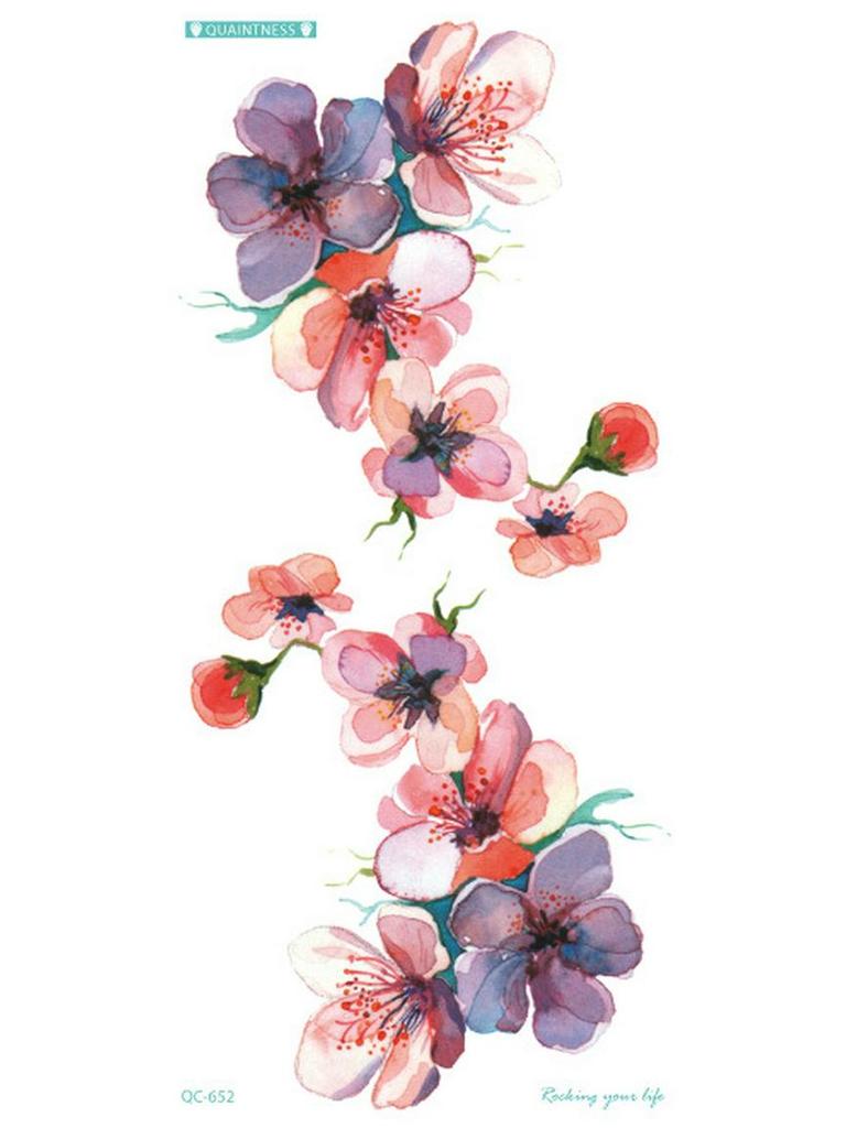 Ruicailong Pegatinas de Tatuaje de Brazo Floral 3D Impermeables para Mujer - Diseño Elegante y Sexy