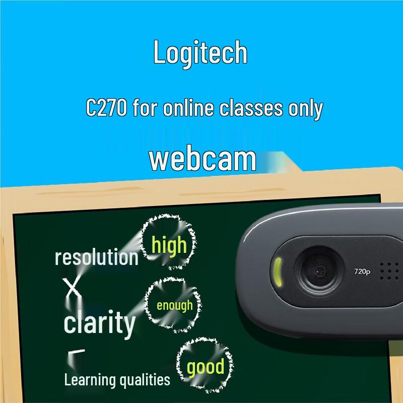 Logitech C270 HD Webcam with Microphone