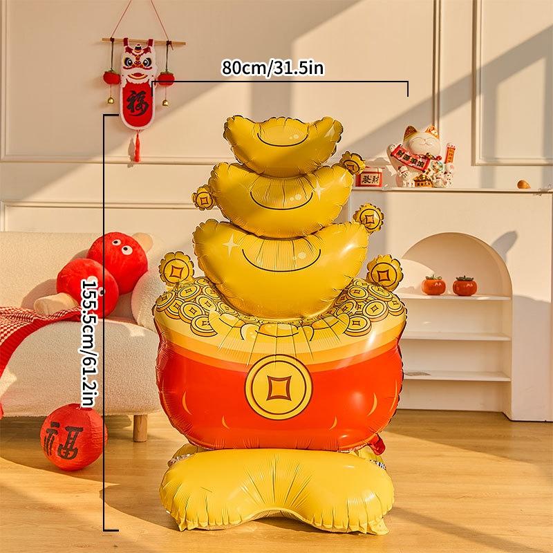 Chinese Latest Year Ballons Horse Year Ballons Decorations Party Favors Year Of The Horse God Of Wealth Yuanbao Balloons
