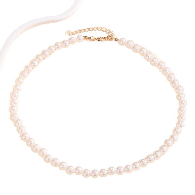 Vintage Imitation Pearl Ins Style Minimalist Niche Light Luxury Clavicle Necklace
