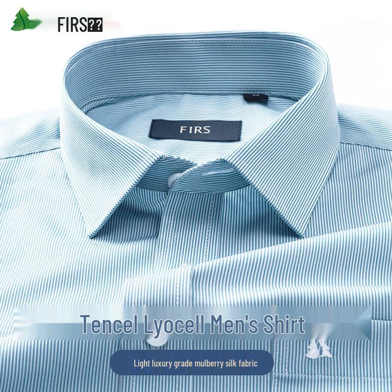 FIRS Men's Striped Lyocell & Silk Blend Long-Sleeve Shirt