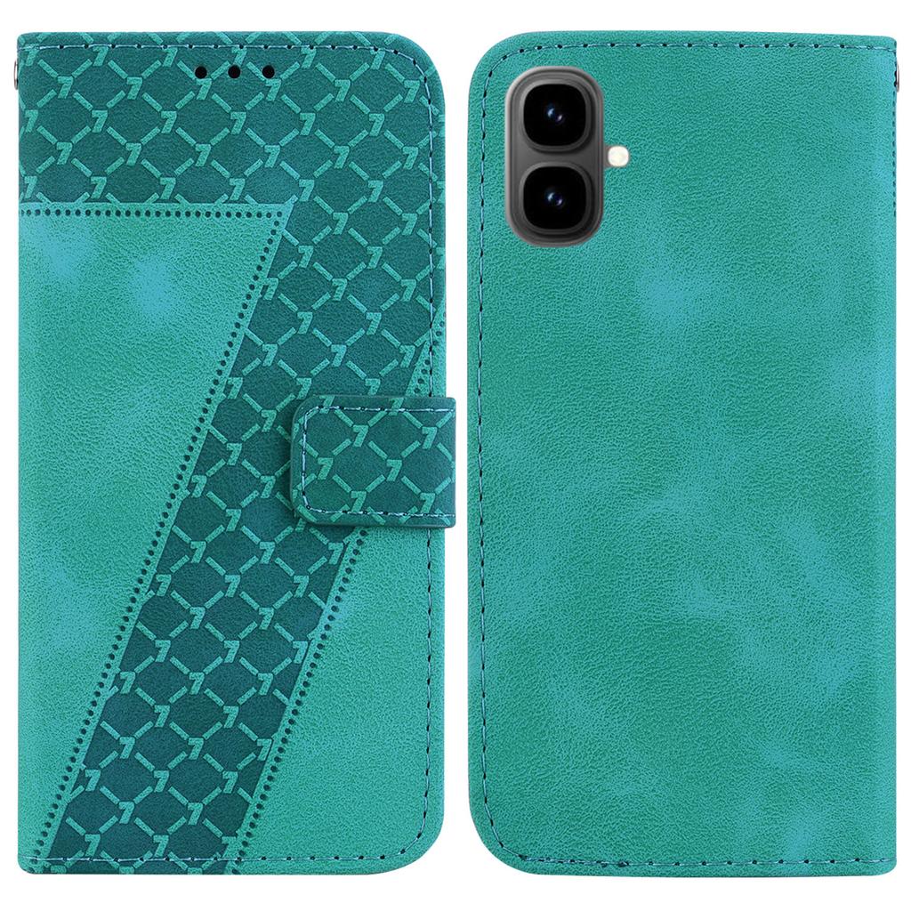 For Infinix Smart 10 Stand Case 7-Shaped Pattern Imprint Leather Phone Cover with Strap