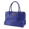 Salvatore Ferragamo Gancini Tote Bag GG-21F271 Blue leather Women Used